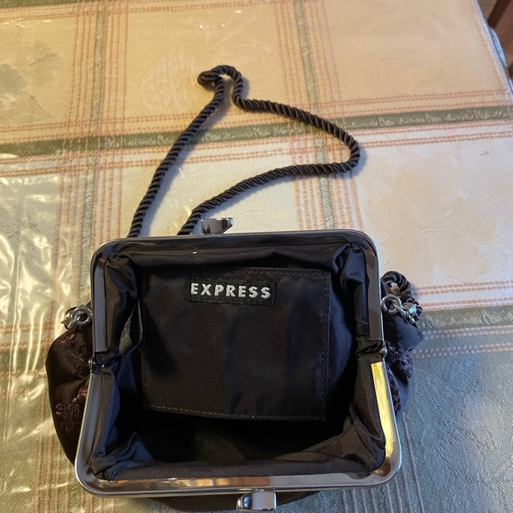 EXPRESS VINTAGE BROWN Embroidery design shoulder bag - Picture 2 of 4